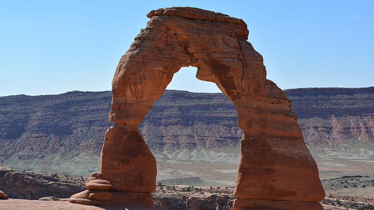 naturaleza, roca, arco, arco delicado, Fondo de pantalla HD