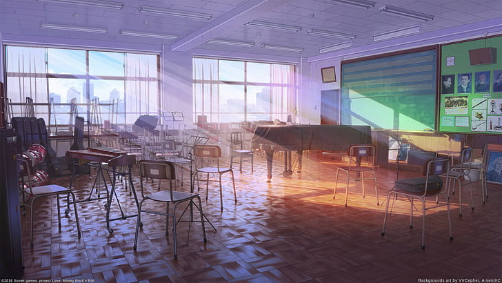 aula, realistica, finestra, Sfondo HD