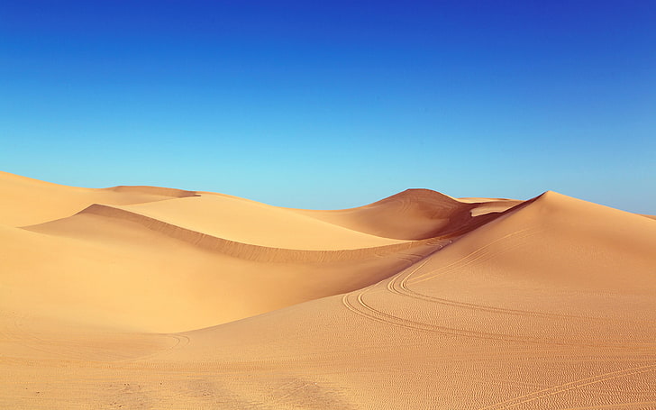 Vast desert blue sky nature landscape, HD wallpaper