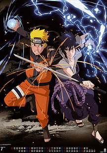 uchiha sasuke naruto shippuden calendar uzumaki naruto rasengan chidori 3941x5644 Anime Naruto HD Art، Uchiha Sasuke، Naruto: Shippuden، خلفية HD HD wallpaper