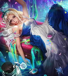 realistyczny, Sakimichan, Alice in Wonderland, Tapety HD HD wallpaper