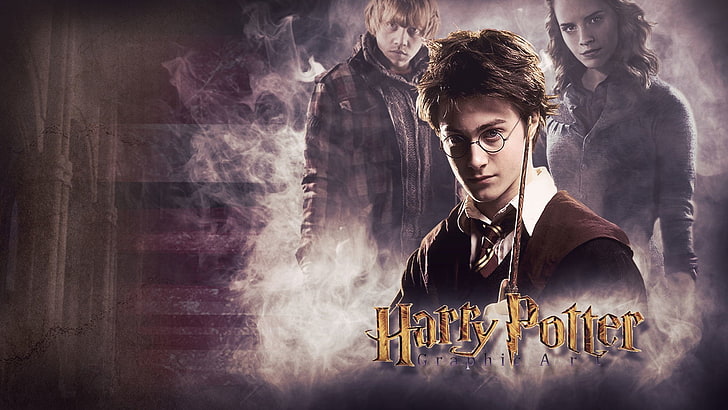 Harry Potter, Hermione Granger, Ron Weasley, HD wallpaper