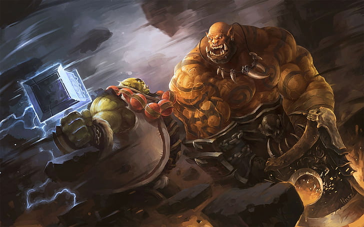 Ork, World of Warcraft, Fantasiekunst, HD-Hintergrundbild