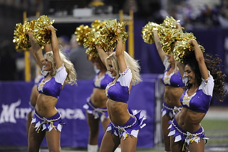 Cheerleader, Fußball, Minnesota, NFL, Wikinger, HD-Hintergrundbild HD wallpaper