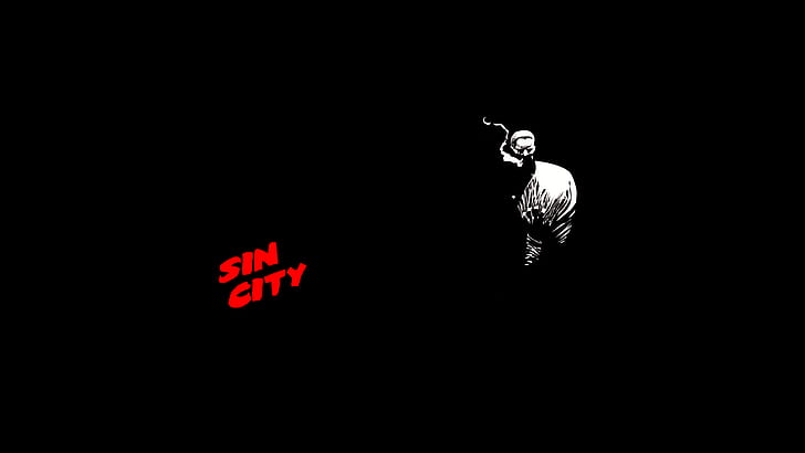 Sin City Black HD, desenho animado / quadrinhos, preto, cidade, pecado, HD papel de parede