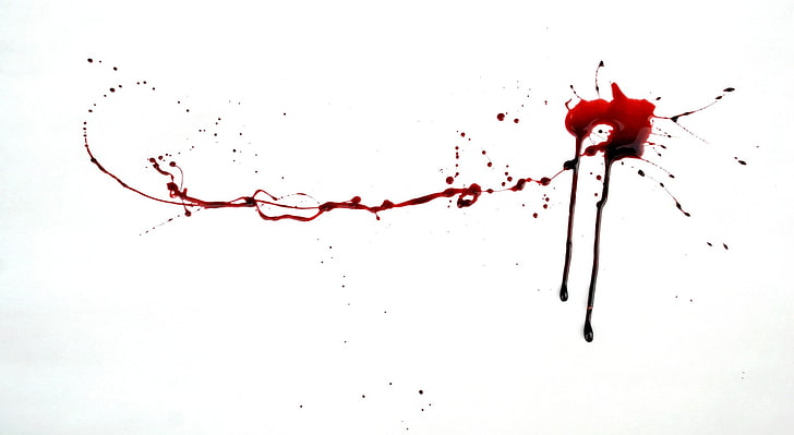 Blood Splash, red stein illustration, Aero, White, Tapety HD