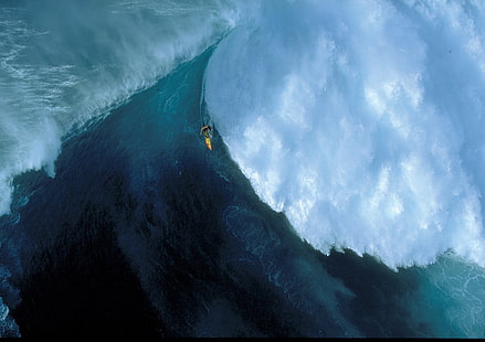 planche de surf jaune, surf, sport, sports, surfeurs, Fond d'écran HD HD wallpaper