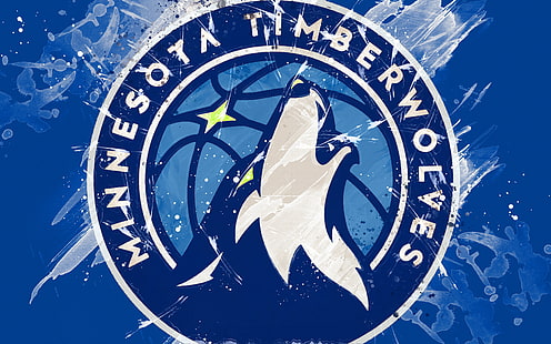 Баскетбол, Минесота Тимбървулвс, лого, НБА, HD тапет HD wallpaper