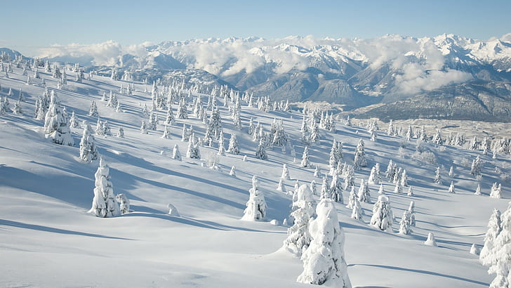 Natur, Schnee, Winter, Landschaft, Berge, schneebedeckter Berg, HD-Hintergrundbild