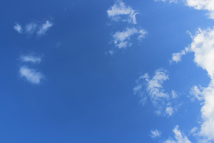 blue skies, the sky, clouds, texture, HD wallpaper