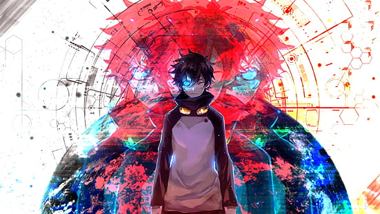 male anime character digital artwork, Kekkai Sensen, Leonardo Watch, HD wallpaper HD wallpaper