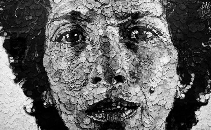 Going Home To See My Mom Again, woman face vector art, Black and White, California, Painting, united states, san francisco, Monochrome, chuck close, HD wallpaper