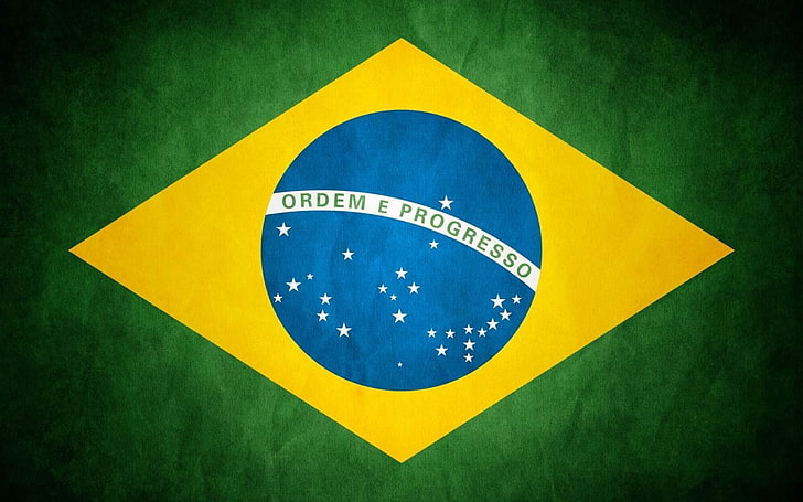 브라질, 깃발, HD 배경 화면
