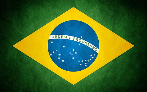 Brasilien, Flagge, HD-Hintergrundbild HD wallpaper