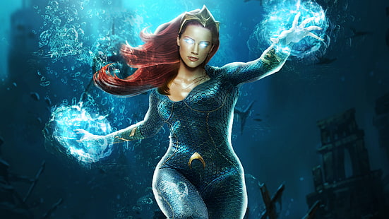 Movie, Aquaman, Amber Heard, Mera (DC Comics), HD wallpaper HD wallpaper