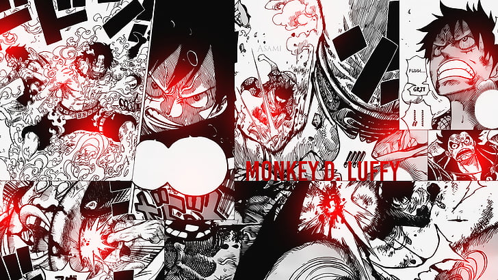Anime, One Piece, Monkey D. Luffy, Portgas D. Ace, Fondo de pantalla HD