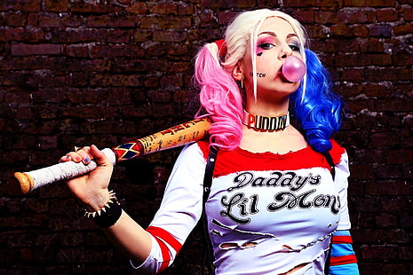 Mujeres, Cosplay, Harley Quinn, Escuadrón Suicida, Fondo de pantalla HD HD wallpaper