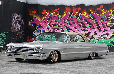 1964, chevrolet, custom, gangsta, hot, impala, lowrider, rod, rods, tuning, HD wallpaper HD wallpaper