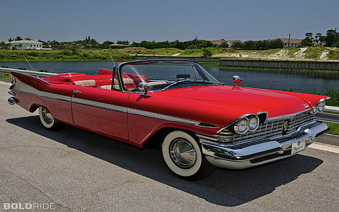 Plymouth, carro, vintage, carros vermelhos, Oldtimer, veículo, HD papel de parede HD wallpaper
