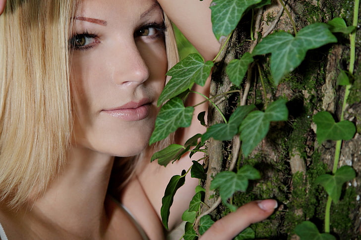 금발 여성 숲 metart 잡지 야외 크리스탈 얼굴 a 5616x3744 자연 숲 HD 아트, 여자, 금발, HD 배경 화면
