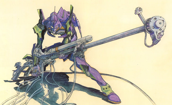 Neon Genesis Evangelion, purple character digital wallpaper, Artistic, Anime, Neon, Genesis, Evangelion, HD wallpaper