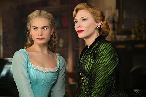 Film, Cinderella (2015), Cate Blanchett, Lily James, Wallpaper HD HD wallpaper