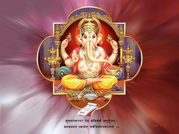 Vinayagar Chaturthi, ilustración de Lord Ganesha, Dios, Lord Ganesha, ganesha, señor, Fondo de pantalla HD