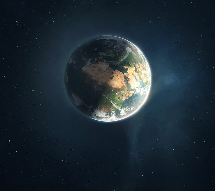 planeta Ziemia, sztuka kosmiczna, sztuka wszechświata, Tapety HD