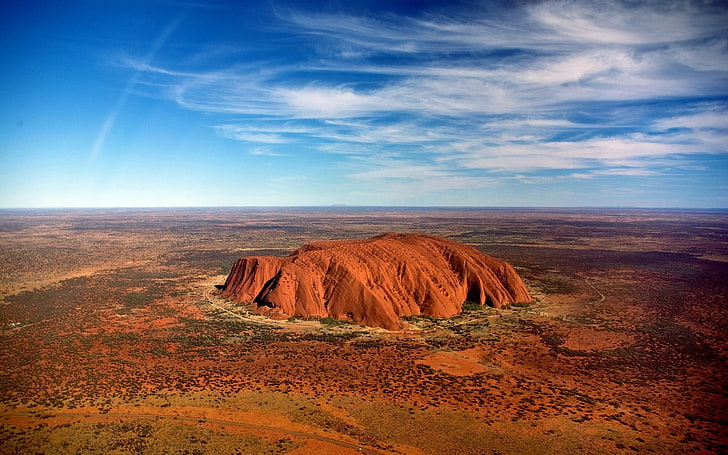 Australia, Ayers Rock, Desert, landscape, nature, rock, Uluru, HD wallpaper