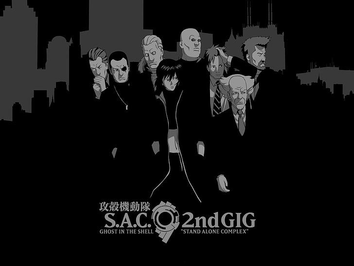 S.A.C.2. GIG afişi, Kabuktaki Hayalet, anime, HD masaüstü duvar kağıdı