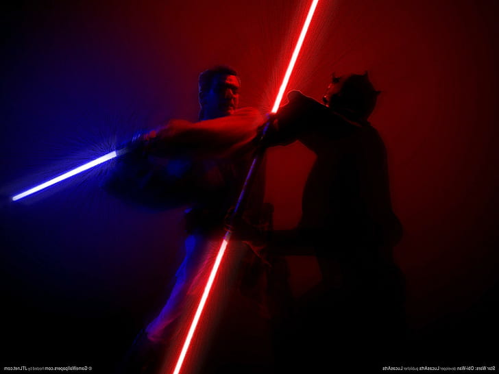 star wars darth maul lightsaber obi wan kenobi fiksi ilmiah, Wallpaper HD