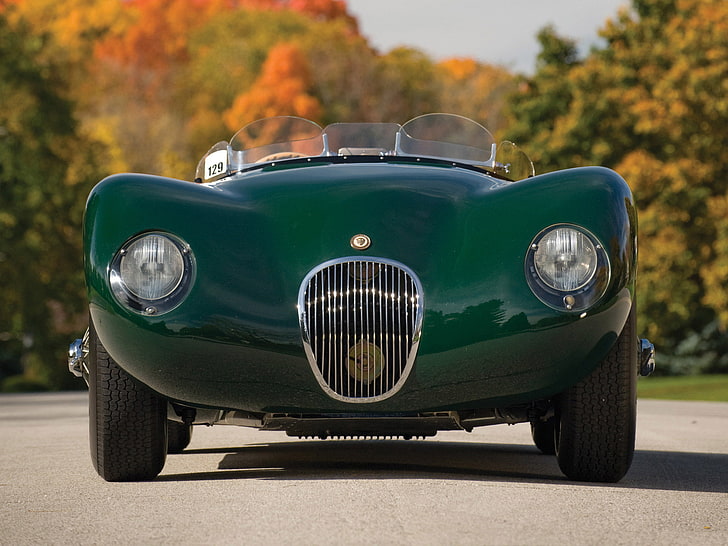 1951, type c, jaguar, course, courses, rétro, supercar, supercars, Fond d'écran HD