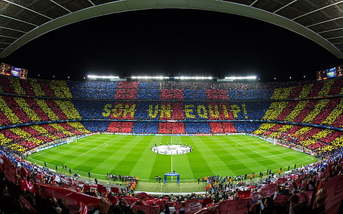 Estadio de fútbol, ​​FC Barcelona, ​​arena, Barcelona, Fondo de pantalla HD HD wallpaper