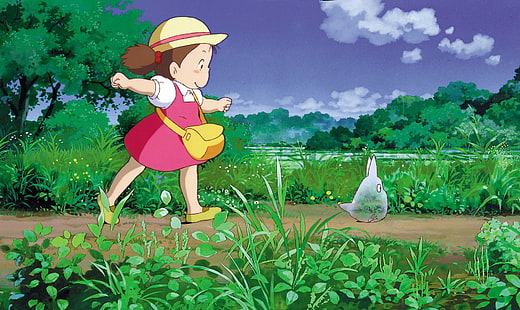 Movie, My Neighbor Totoro, Mei Kusakabe, Mini Totoro (My Neighbor Totoro), HD wallpaper HD wallpaper