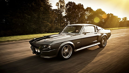 Voiture, Shelby, Ford Mustang Shelby GT500, route, lumière du soleil, voiture, Shelby, Ford Mustang Shelby GT500, route, lumière du soleil, Fond d'écran HD HD wallpaper