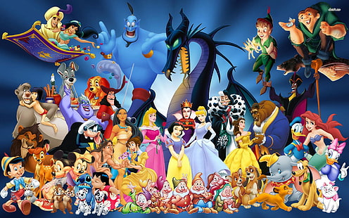 Cyfrowa tapeta z postaciami Disneya, Disney, Tapety HD HD wallpaper