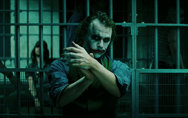Скриншот фильма Джокер, Бэтмен, Темный рыцарь, Хит Леджер, Джокер, HD обои
