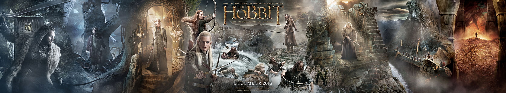 aventure, désolation, fantaisie, hobbit, seigneur, lotr, anneaux, smaug, Fond d'écran HD HD wallpaper