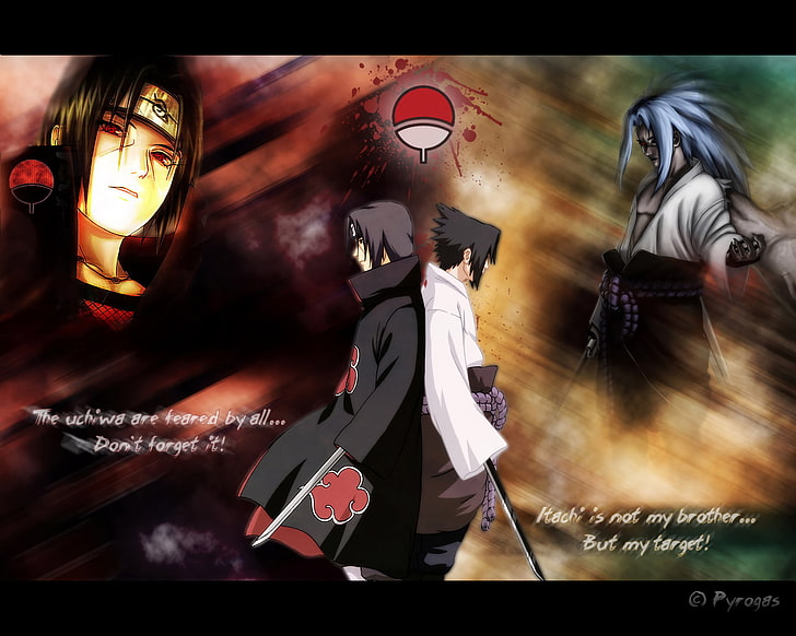 Papel de parede de Uchiha Itachi e Sasuke, Anime, Naruto, Itachi Uchiha, Sasuke Uchiha, HD papel de parede