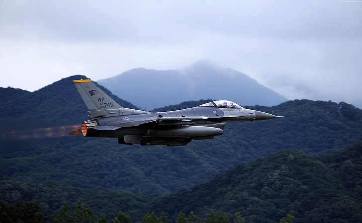 F-16, Fighting Falcon, US Air Force, US Army, General Dynamics, Sfondo HD