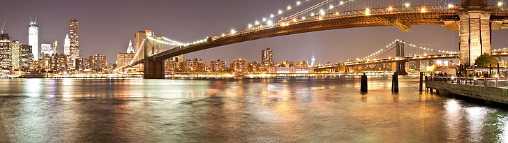 ponte cinza, cidade de nova york, eua, HD papel de parede