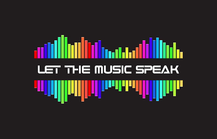music, colorful, rainbows, simple, abstract, Music is Life, HD wallpaper