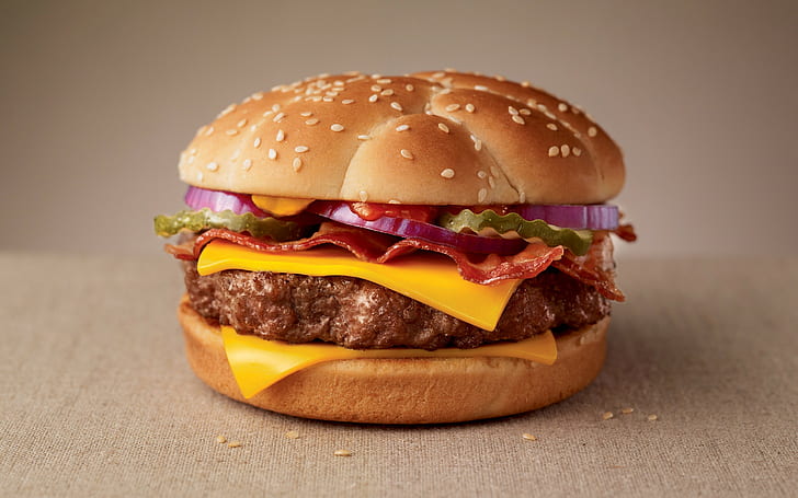 makanan, burger, hamburger, makanan cepat saji, Wallpaper HD