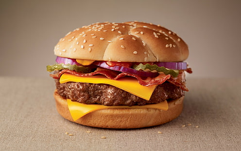食べ物、ハンバーガー、ハンバーガー、ファーストフード、 HDデスクトップの壁紙 HD wallpaper