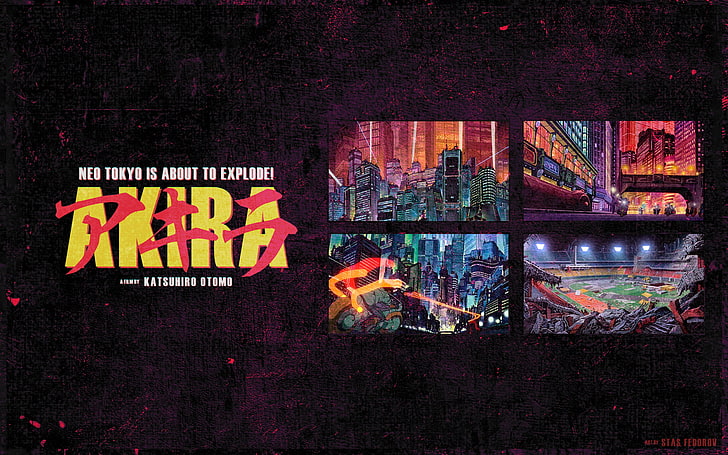 Sampul film Akira, anime, Akira, Photoshop, seni digital, tekstur, tipografi, seni kipas, katsuhiro otomo, Wallpaper HD