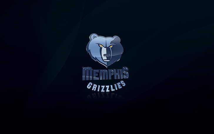 Memphis Grizzlies-logotyp, blå, basket, bakgrund, logotyp, NBA, Memphis Grizzlies, Grizzly, HD tapet