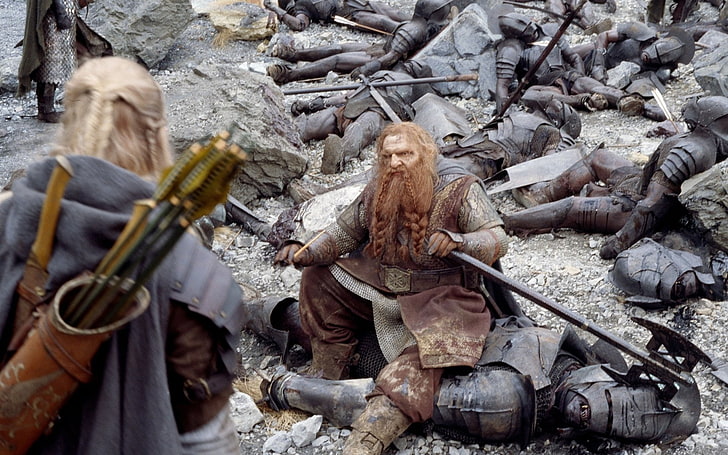 The Lord of the Rings, The Lord of the Rings: The Two Towers, Gimli, John Rhys-Davies, HD tapet
