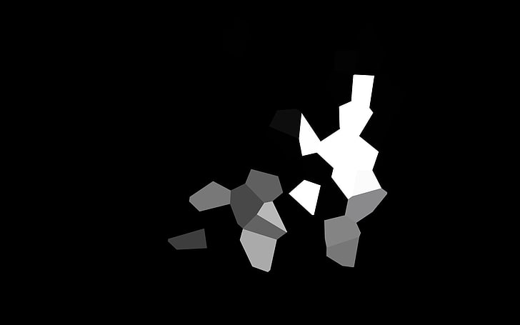 czarno-biała gwiazda tekstylna z nadrukiem, proste tło, Tapety HD