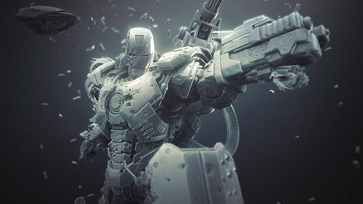 Marvel War Machine digital wallpaper, Iron Man, HD wallpaper