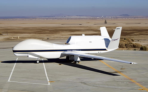 pesawat putih, pesawat terbang, UAV, Northrop Grumman RQ-4 Global Hawk, Wallpaper HD HD wallpaper